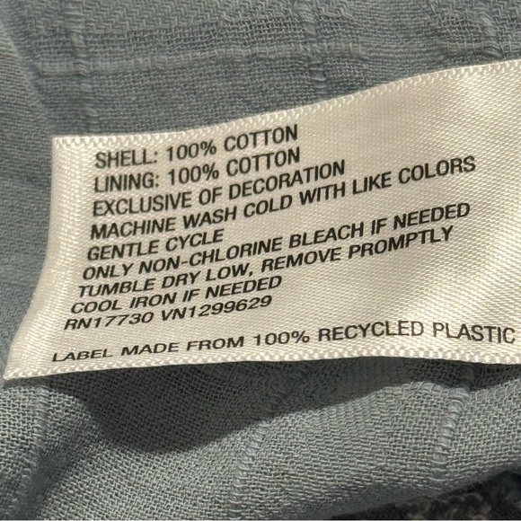 Knox Rose Light Blue Embroidered Ruffle Sleeveless Tunic Top Size Large Boho - Picture 5 of 8